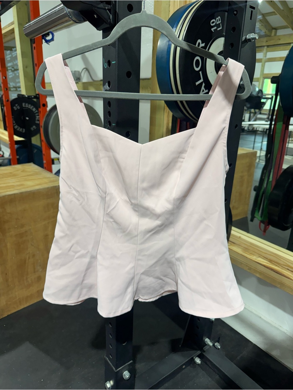 Lizette Collection Light Pink Peplum Top